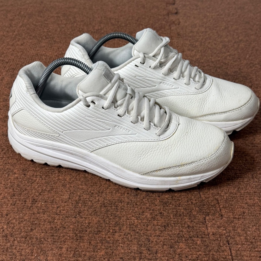 Brooks Addiction Walker 2 Womens White Leather Walking Shoes 1203072A142 11.5 2A